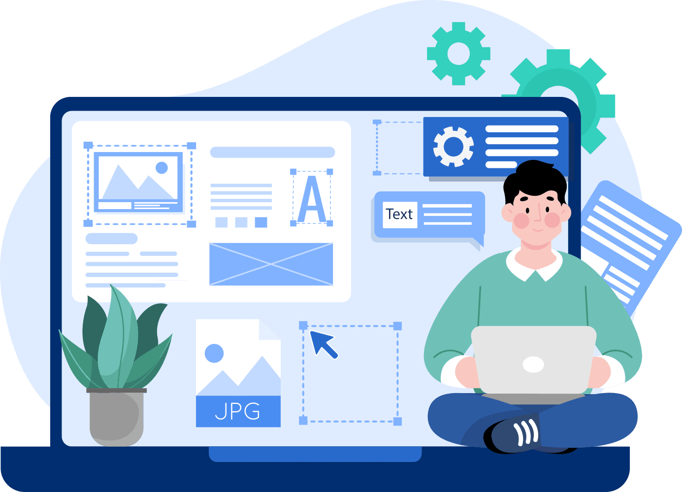 Website design consept إنشاء موقع إلكتروني